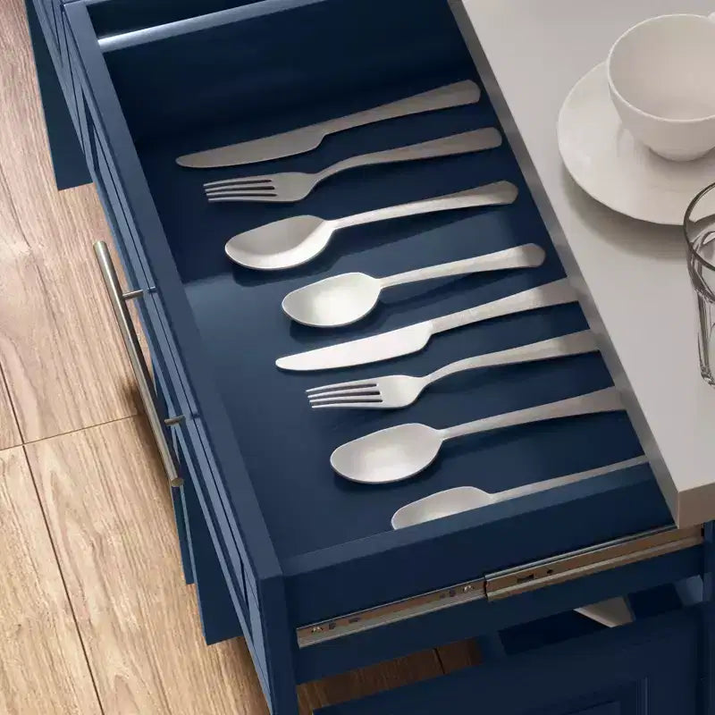 Rolling Kitchen Cart on Wheels with Stainless Steel Top, 2 Drawers, Spice, Knife and Towel Rack