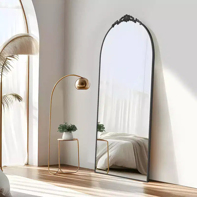 Dovelina Vintage Arched Full Length Standing Mirror Vanity Floor Mirror