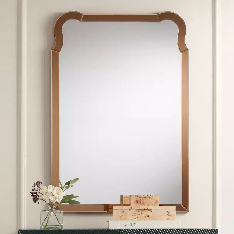27 x 39 Warm Gold Rectangular Wall Mirror