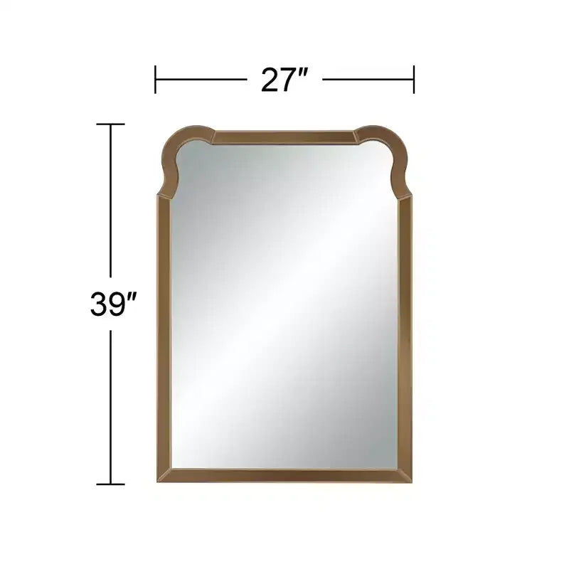 27 x 39 Warm Gold Rectangular Wall Mirror