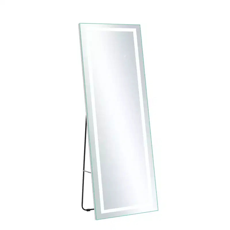 63 in. W x 16 in. H Rectangular LED Vanity Mirror with Lights, Silver