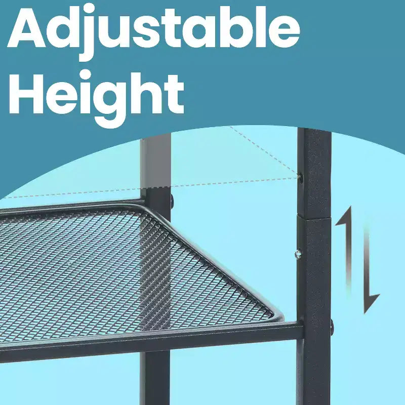 5-Tier Storage Rack with Adjustable Shelves for Bathroom, Living Room, Balcony & Kitchen
