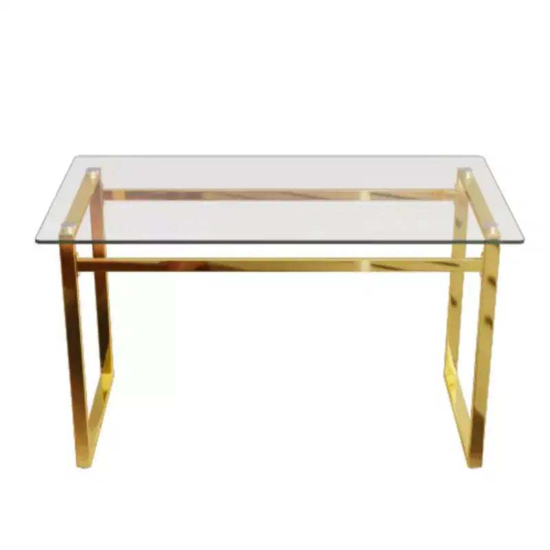 Minimalist Glass Dining Table for 4-6, Tempered Glass & Chrome Legs, Multi-Use for Home