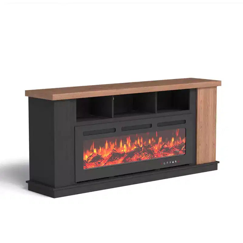 70" TV Stand for TVs Up to 80" with Open Storage Shelves and Cabinets