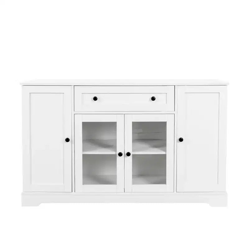 Farmhouse Sideboard Buffet Cabinet with Drawer & Adjustable Shelves
