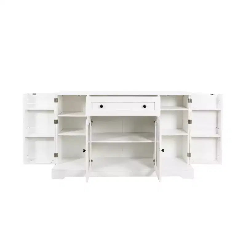 Farmhouse Sideboard Buffet Cabinet with Drawer & Adjustable Shelves