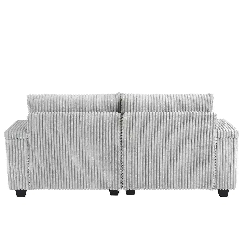 Chaise Lounge Sofa with Built-In Storage, Cup Holders & Phone Holder