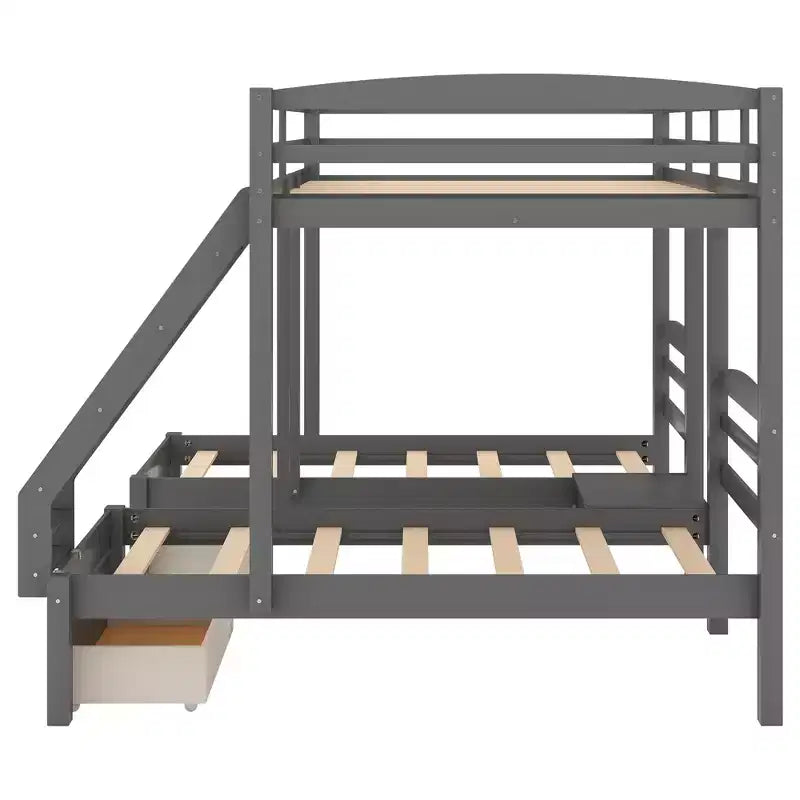 Triple Bunk Bed with Drawers