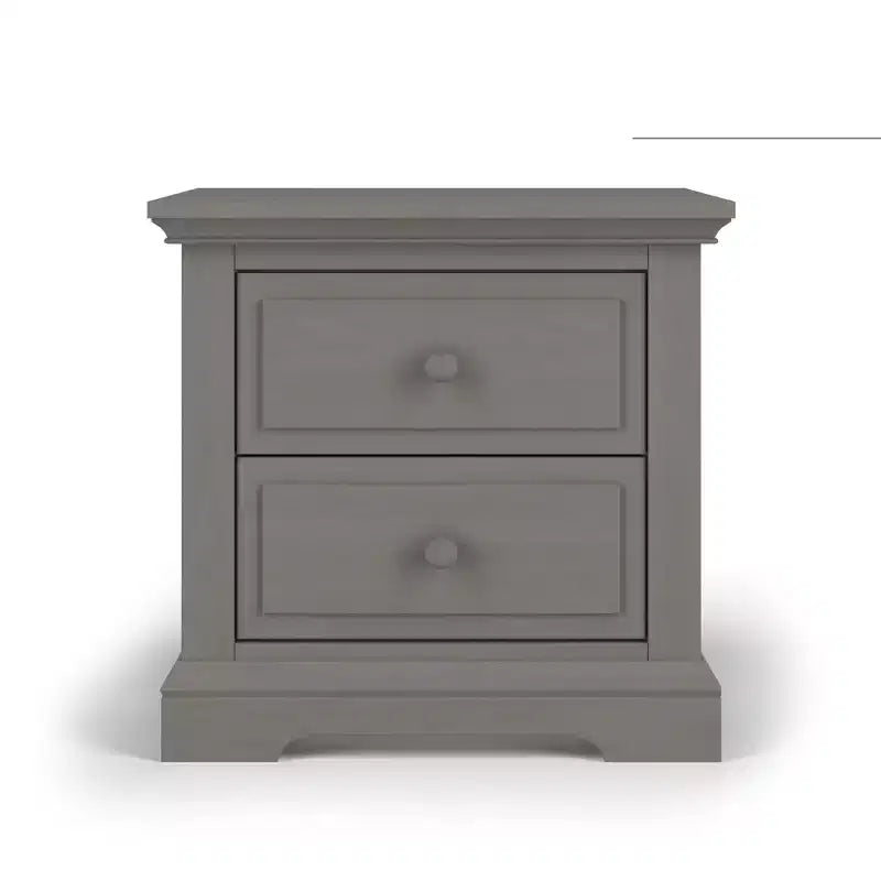 2 Drawer Nightstand for Nursery or Bedroom – Sturdy Pinewood, Non-Toxic Finish