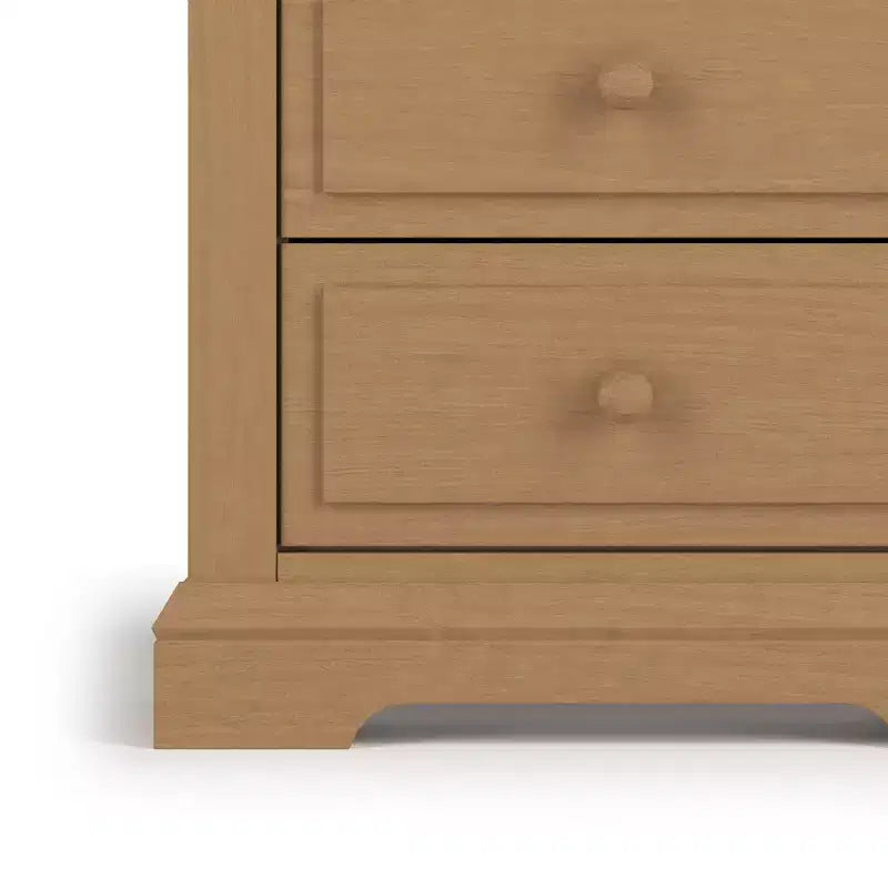 2 Drawer Nightstand for Nursery or Bedroom – Sturdy Pinewood, Non-Toxic Finish