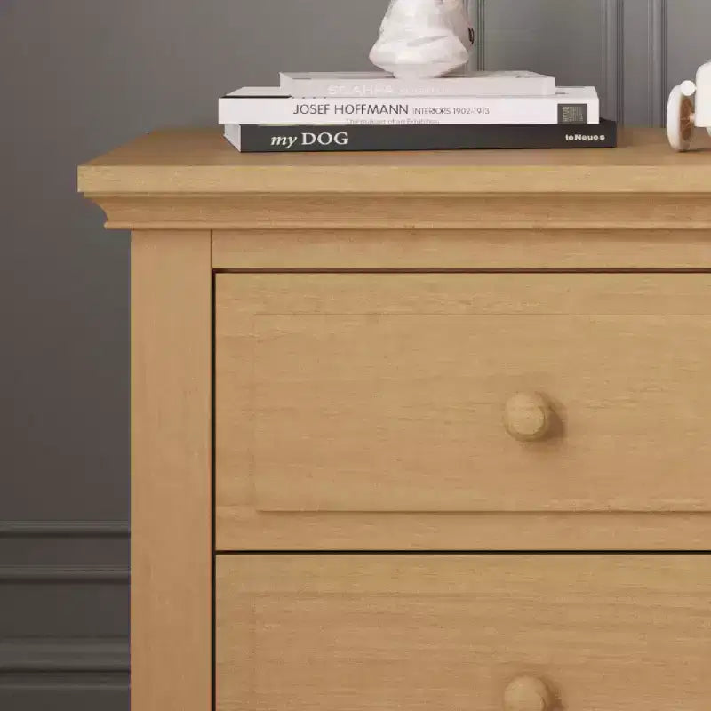 2 Drawer Nightstand for Nursery or Bedroom – Sturdy Pinewood, Non-Toxic Finish