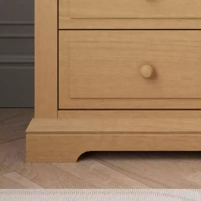 2 Drawer Nightstand for Nursery or Bedroom – Sturdy Pinewood, Non-Toxic Finish