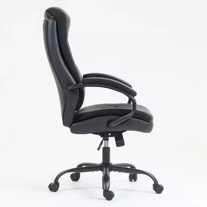 High Back Executive Office Chair with Adjustable Height & Fixed Arms