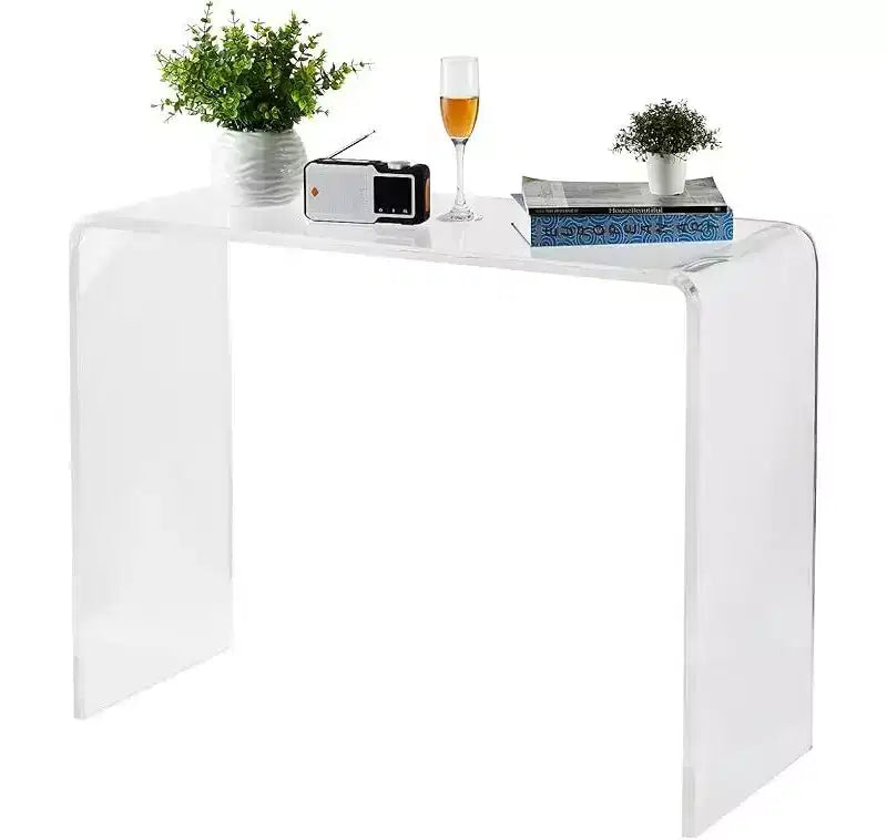 Clear Acrylic Console Table – Modern Narrow Side Table for Entryway, Living Room & Hallway (38×15×29 in)