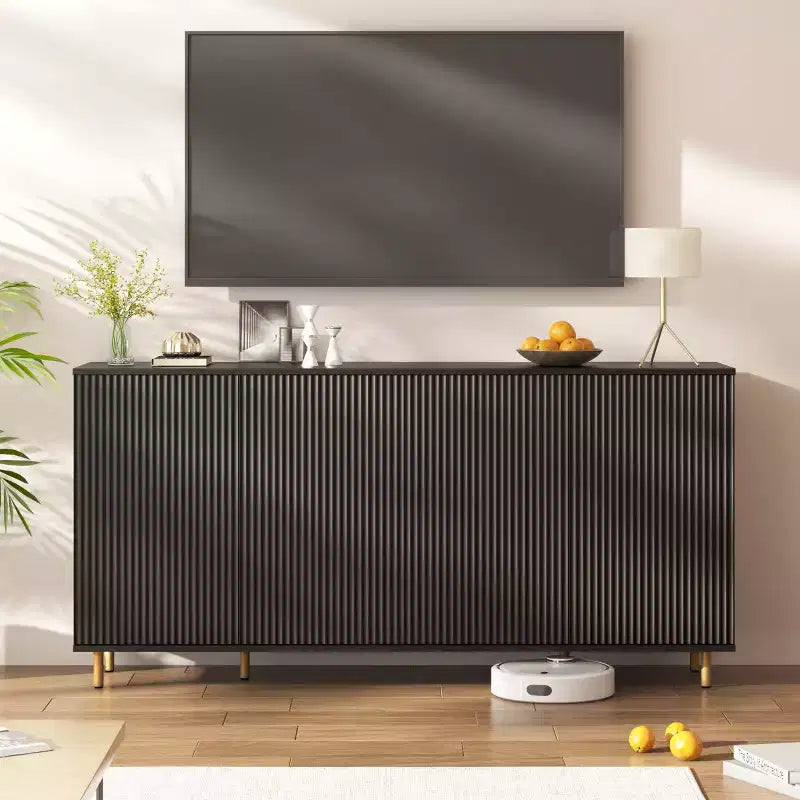 67" 4-Door Sideboard Cabinet Buffet with Adjustable Shelves