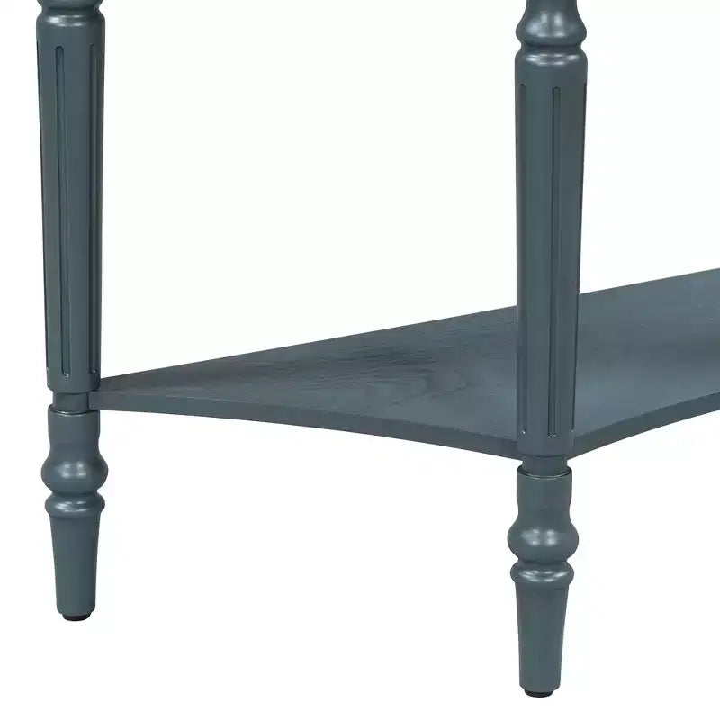 Half Moon Console Table with Drawer & Shelf