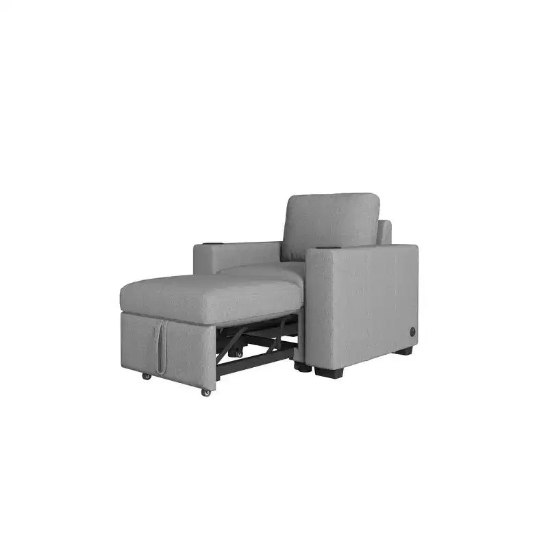 35.4" Modern Pull-Out Sofa Bed Single Sofa Chair for Living Room, Gray