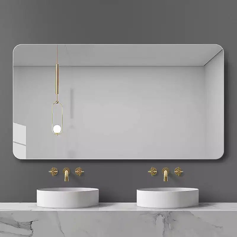 29x39 Frameless Bathroom Wall Mirror, Rounded Rectangle, Anti-Fog Waterproof Vanity Mirror