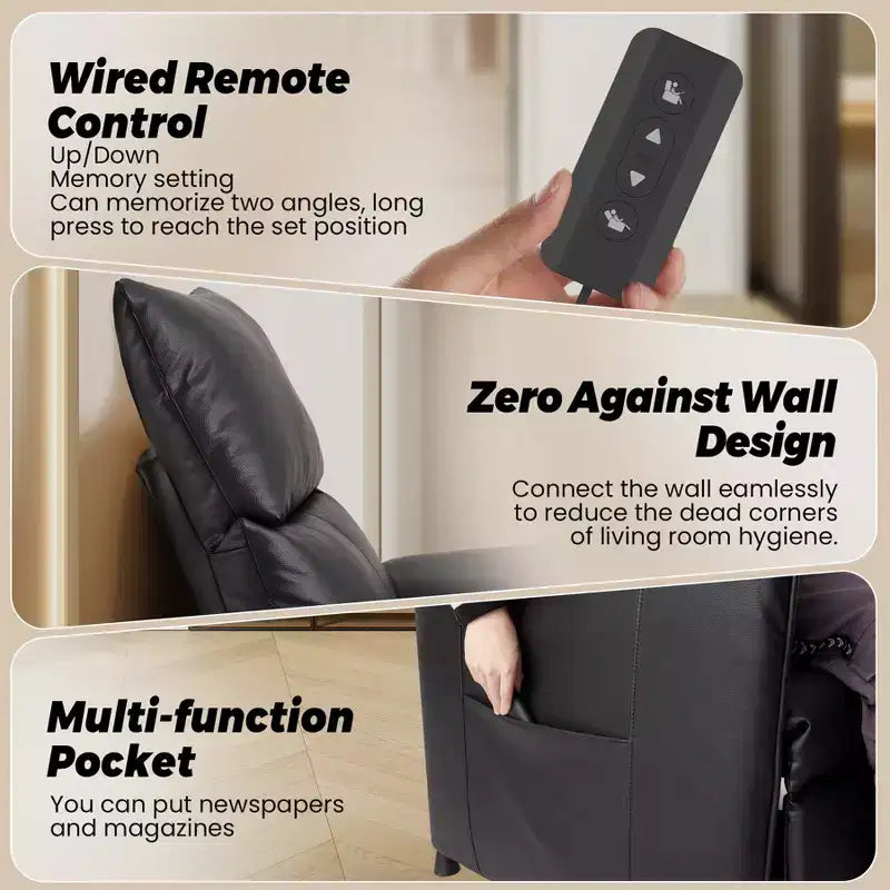 Electric Recliner Chair with Massage and Heat for Living Room or Office