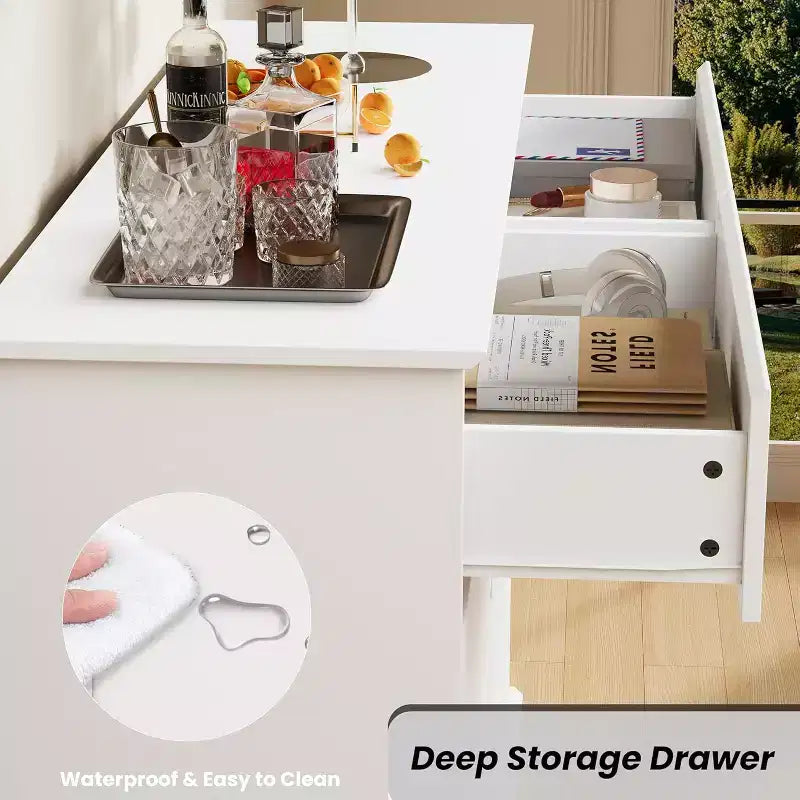 8-Drawer Double Dresser for Bedroom – 51" Wide Chest of Drawers