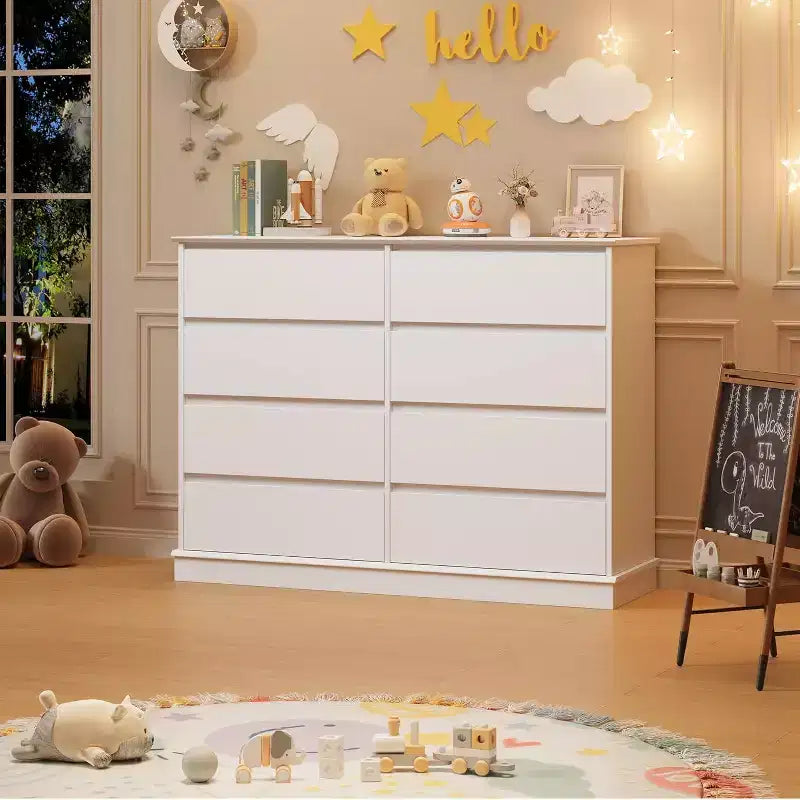 8-Drawer Double Dresser for Bedroom – 51" Wide Chest of Drawers