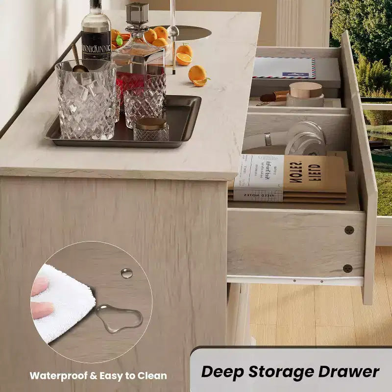 8-Drawer Double Dresser for Bedroom – 51" Wide Chest of Drawers