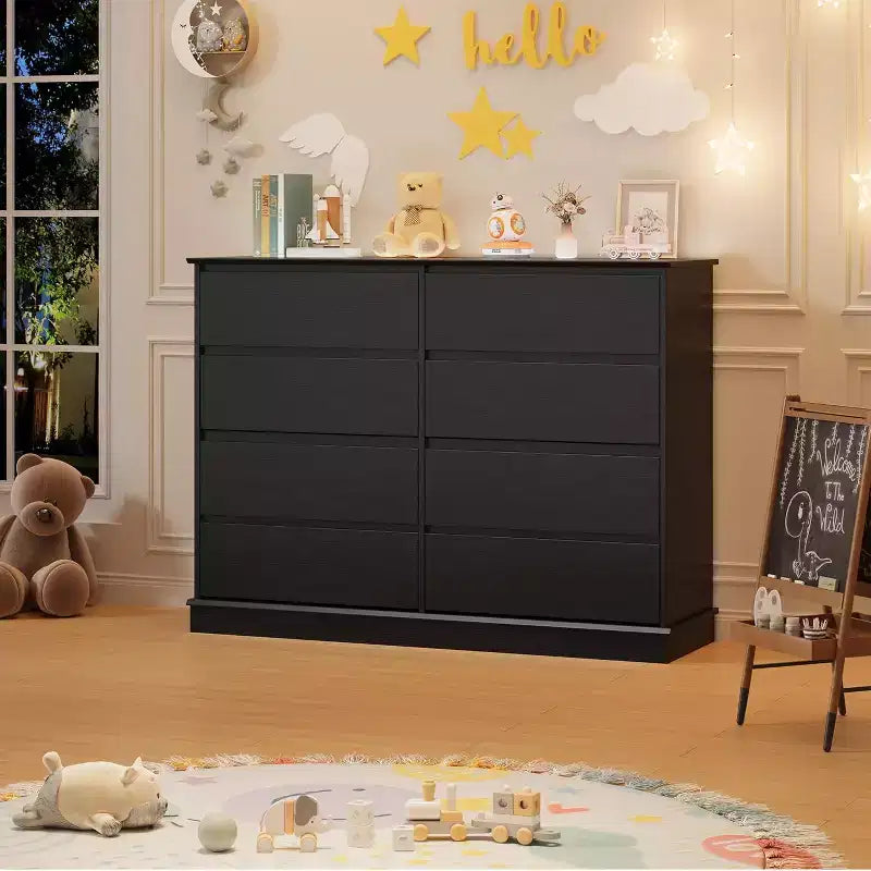 8-Drawer Double Dresser for Bedroom – 51" Wide Chest of Drawers