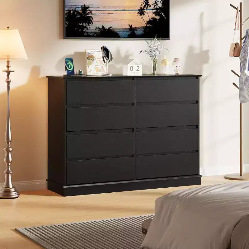 8-Drawer Double Dresser for Bedroom – 51" Wide Chest of Drawers