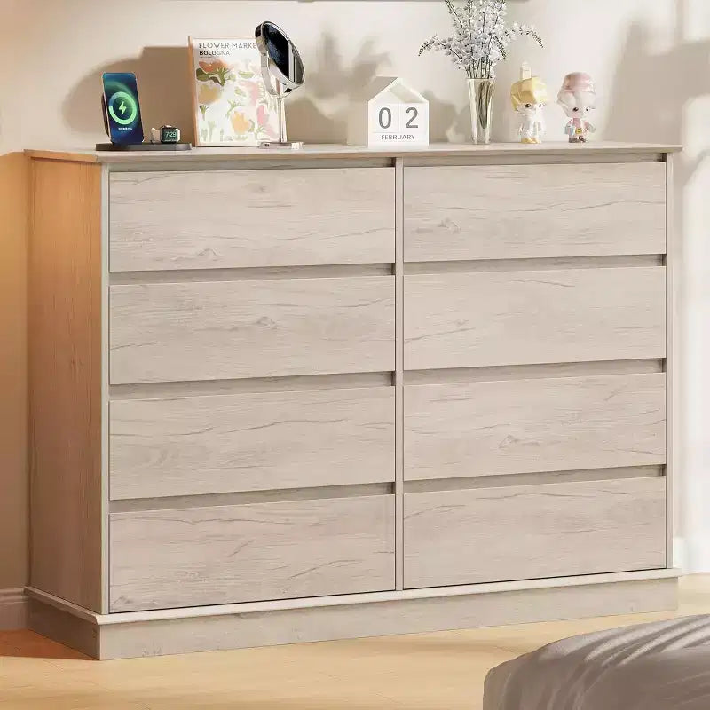 8-Drawer Double Dresser for Bedroom – 51" Wide Chest of Drawers