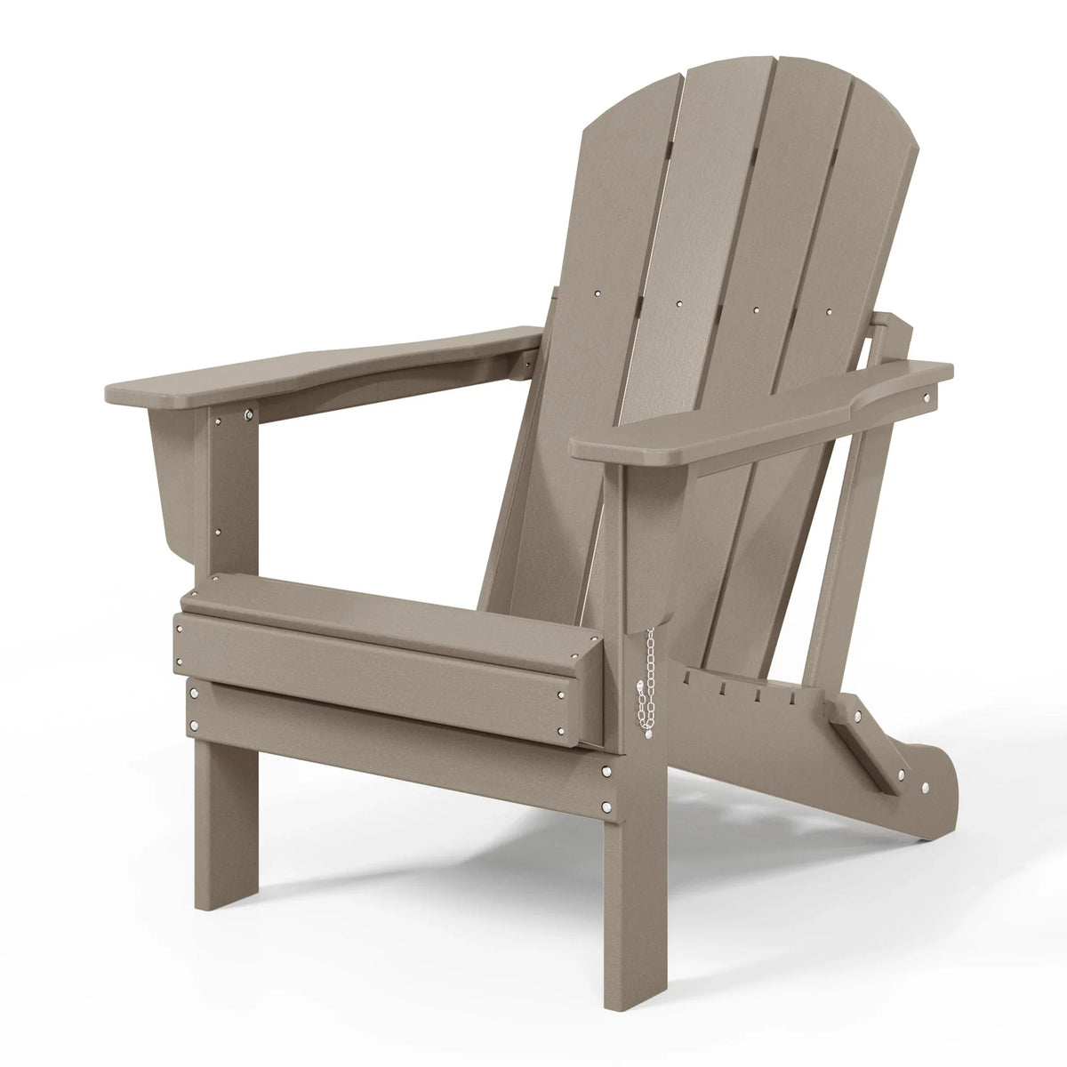 Chaise Adirondack pliante d'extérieur tout temps Polytrends Laguna résistante à la décoloration pour patio