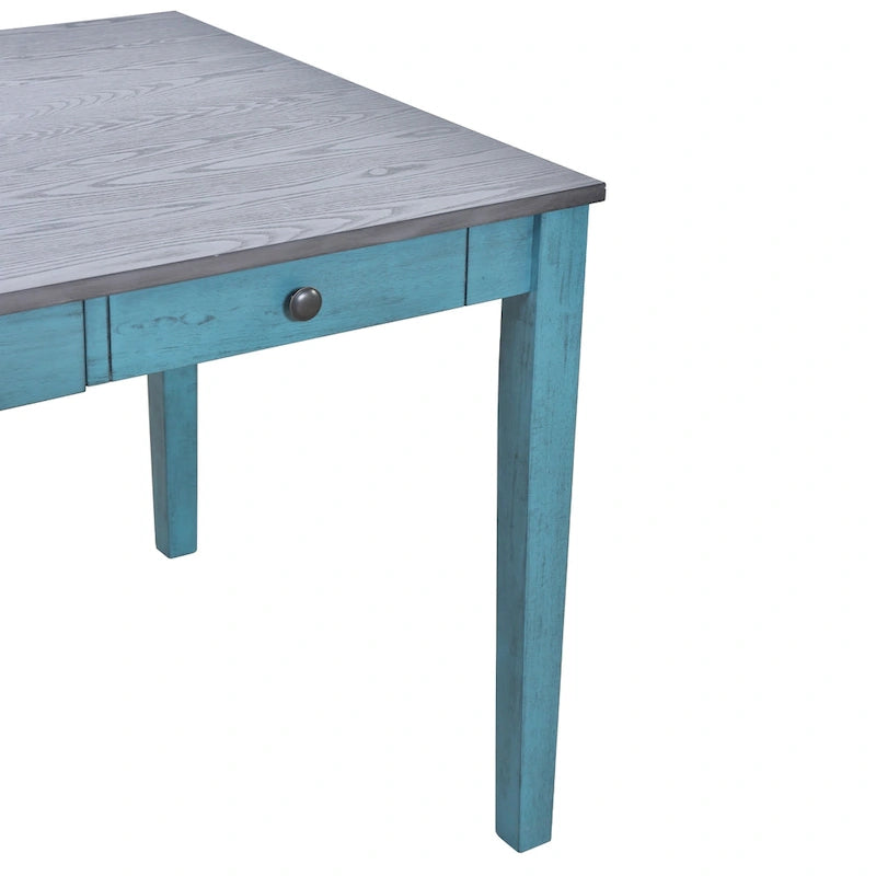 Ensemble de salle à manger 6 pièces en bois avec 4 chaises et un banc, table avec tiroir