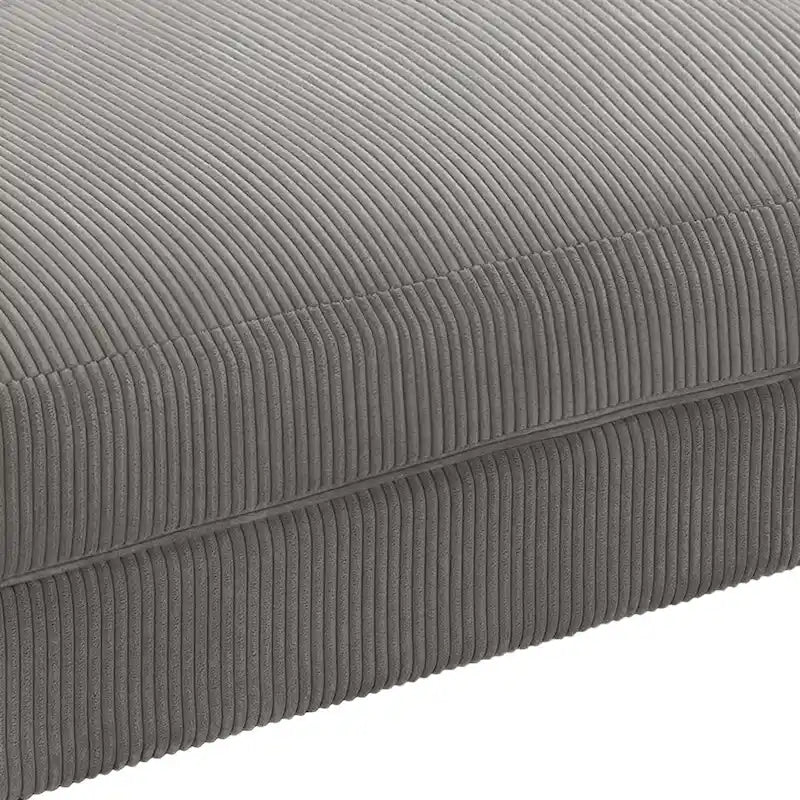 Pouffe d'appoint oversize en velours côtelé moderne