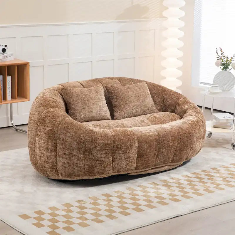 Fauteuil poire paresseux en chenille