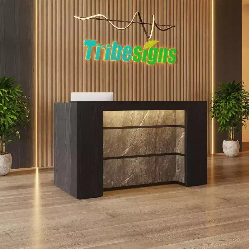 63-Inch LED Reception Desk
