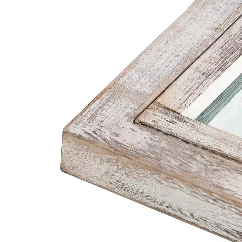 Arched Wood Frame Window Mirror - Full Length